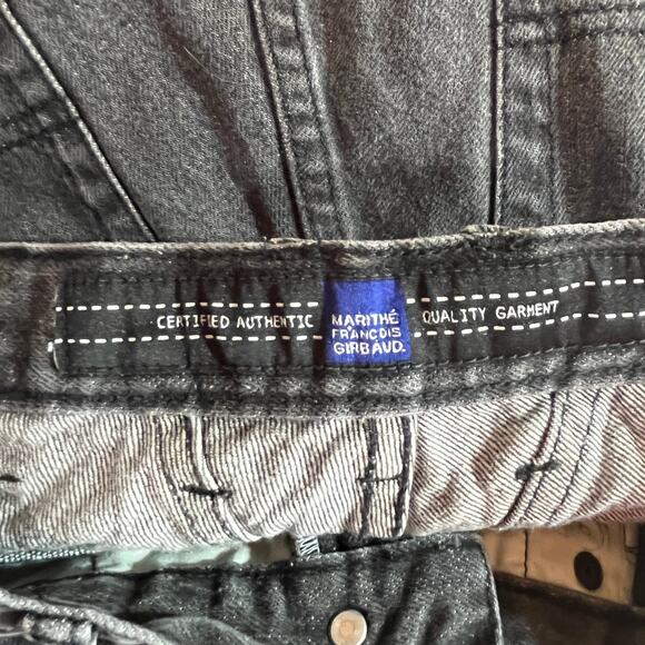 Vintage Marithe Francois Girbaud Jeans Men 32 Black Denim Baggy Straight Leg Y2K - Picture 7 of 10